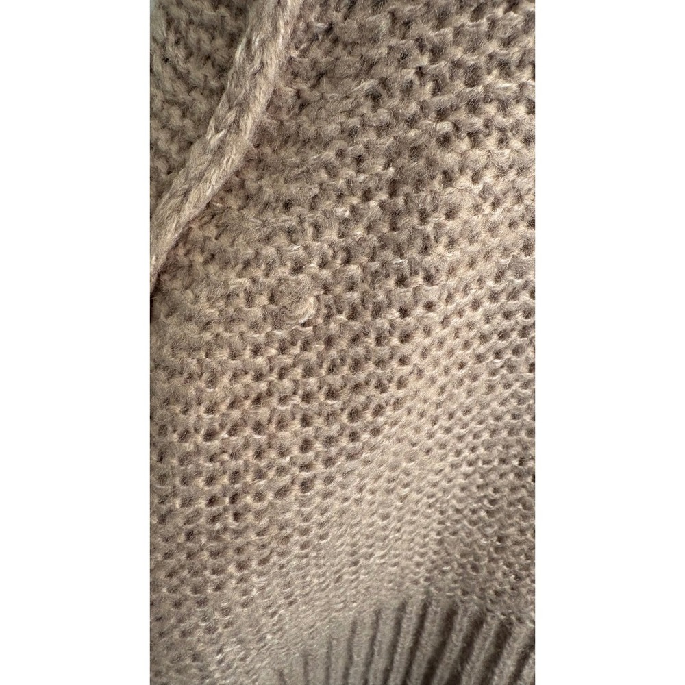 Elodie Womens Tan Cropped Turtleneck Sweater Size Small Chunky Knit Ribbed Trim‎ - Picture 4 of 7